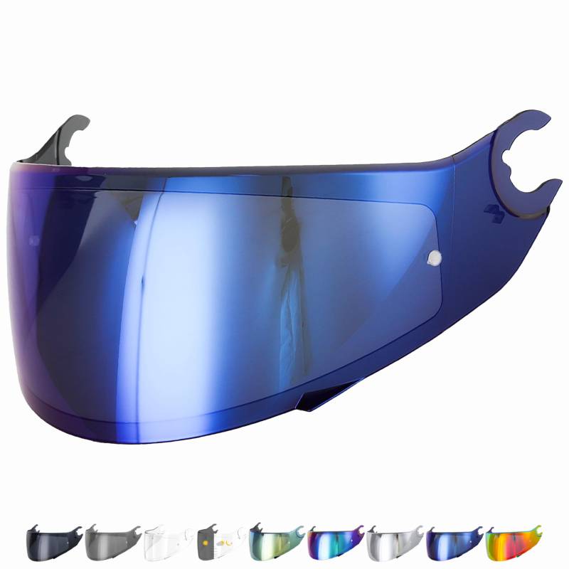 Everalo Kompatibel mit Shark Skwal 2 Visier - Spartan - Spartan 1.2 - Skwal - D Skwal - Helmvisier VZ160 VZ165 Kompatibel - Pinlock Ready (Blau) von Everalo