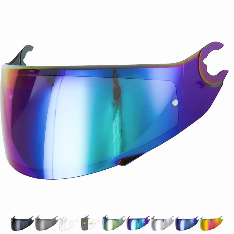 Everalo Kompatibel mit Shark Skwal 2 Visier - Spartan - Spartan 1.2 - Skwal - D Skwal - Helmvisier VZ160 VZ165 Kompatibel - Pinlock Ready (Regenbogen) von Everalo