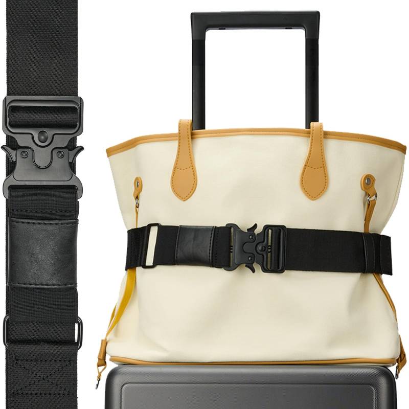 Koffergurt, Kofferband, Stilvoll & Verstellbare Gepäckgurt zum Handgepäck am Koffer Befestigt, Reisezubehör für Koffer Reisetasche von Eviznbou