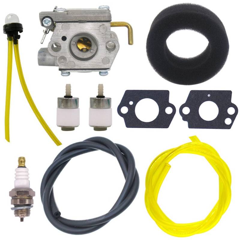 Ewillownm Kompatibel mit 753-04408 Vergaser mit Luftfilter, Kraftstoffleitungsfilter für MTD Cub Cadet Trimmer BC2090 CC2020 CC2090 von Ewillownm