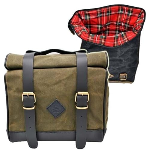 ExMoto Kit Tasche rechts 13/16 l + Rahmen schwarz für Moto Guzzi V85 TT (Armeegrün) von ExMoto