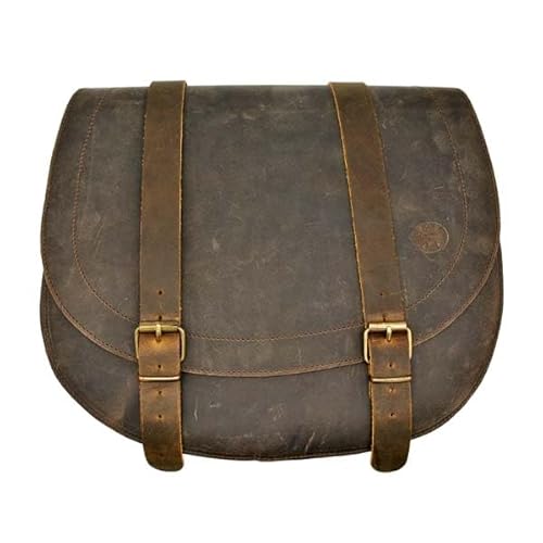 Postman Motorrad-Satteltasche Zubehör Braun aus Leder 16 l KLICK FIX (Vintage Brown) - EX MOTO von ExMoto