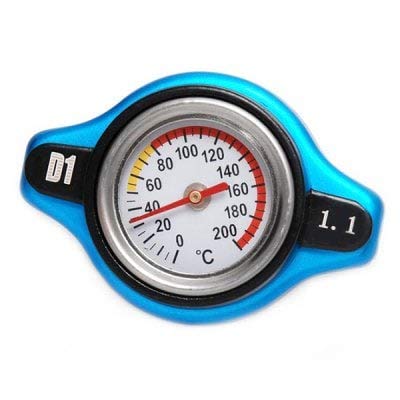 ExcLent D1 Thermo Racing Kühlerdeckel mit Wasserthermometer - SCHWARZ 1.1BAR Großer Kopf von ExcLent