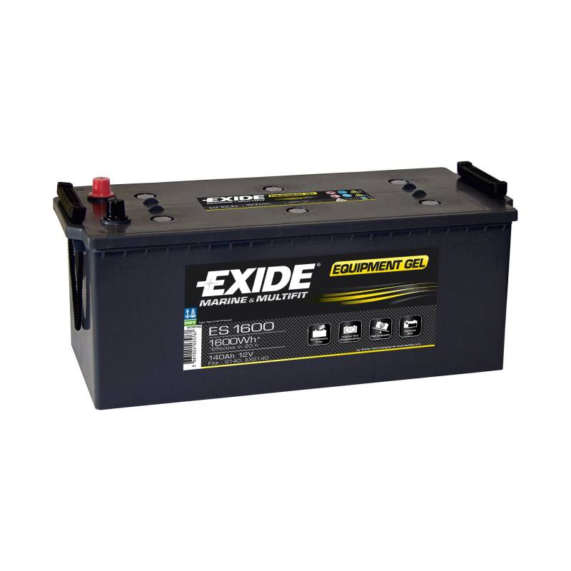 Exide ES1600 Equipment GEL Versorgungsbatterie 12V 140Ah 1600Wh 900A von Exide