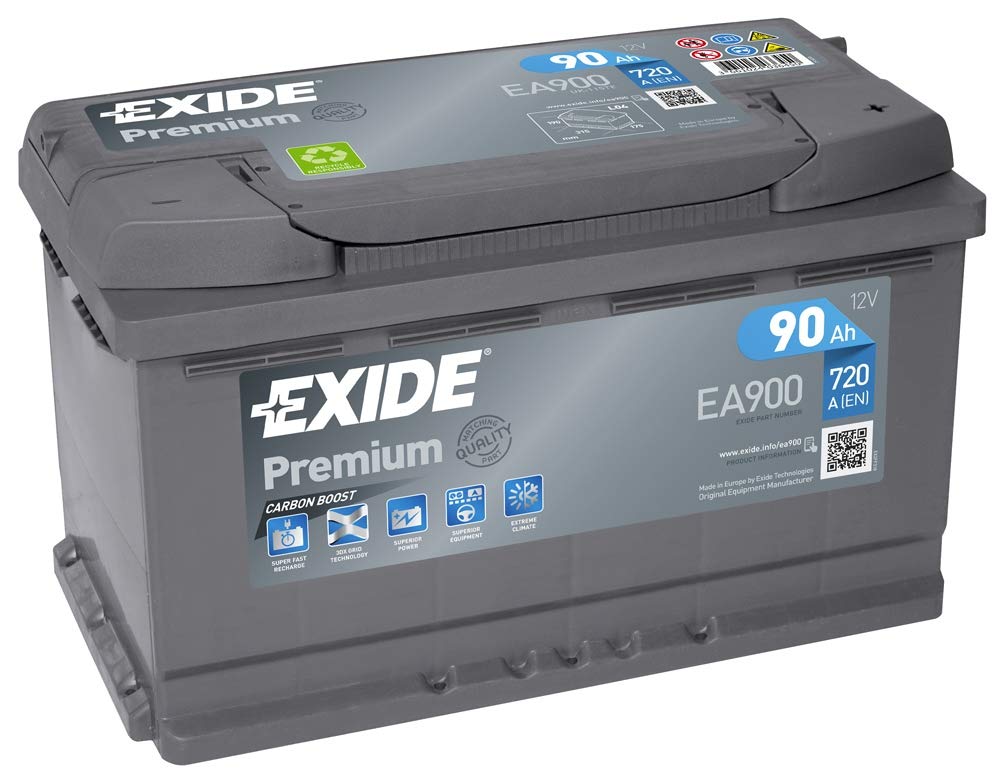 Exide EA900 Premium Carbon Boost 90Ah Autobatterie von Exide