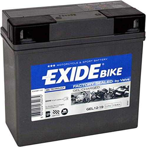 EXIDE Batterie - 707.26.55 - GEL 519901 - Erstmalig! Gel-Technologie für´s Motorrad - nur von EXIDE Montagekit mit Schrauben und Mutter + gesetzlichem Batteriepfand (EUR7,50)! von Exide