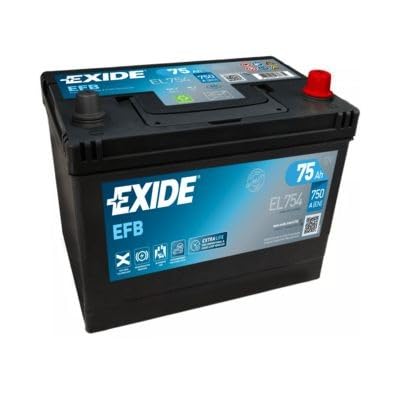 Autobatterie EXIDE 75, Ah 750, A/EN EL754 L 270mm B 173mm H 222mm NEU von Exide