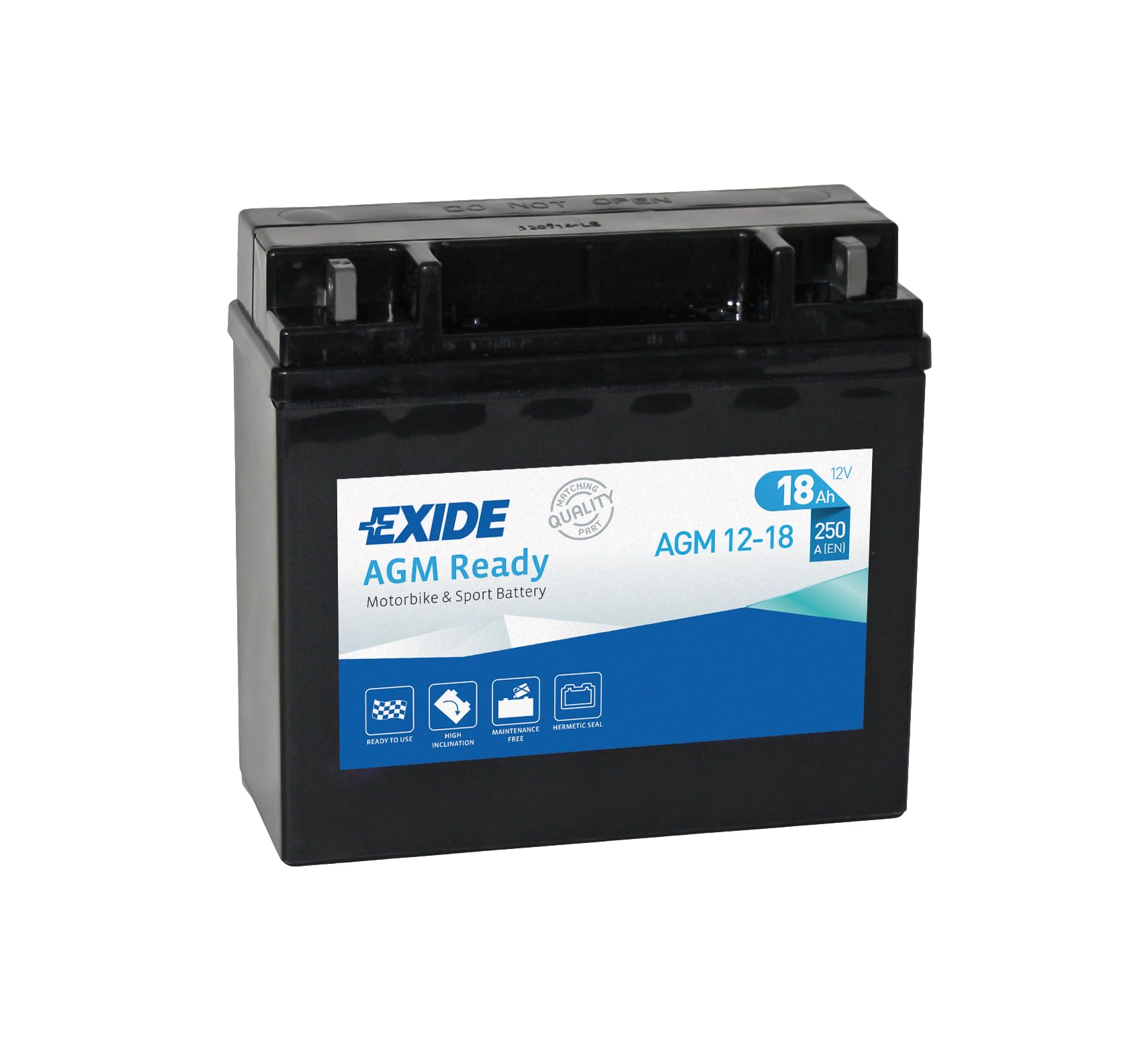 Exide AGM12-18 AGM-Ready Motorrad Starter-Batterie 12V 18Ah 250A von Exide