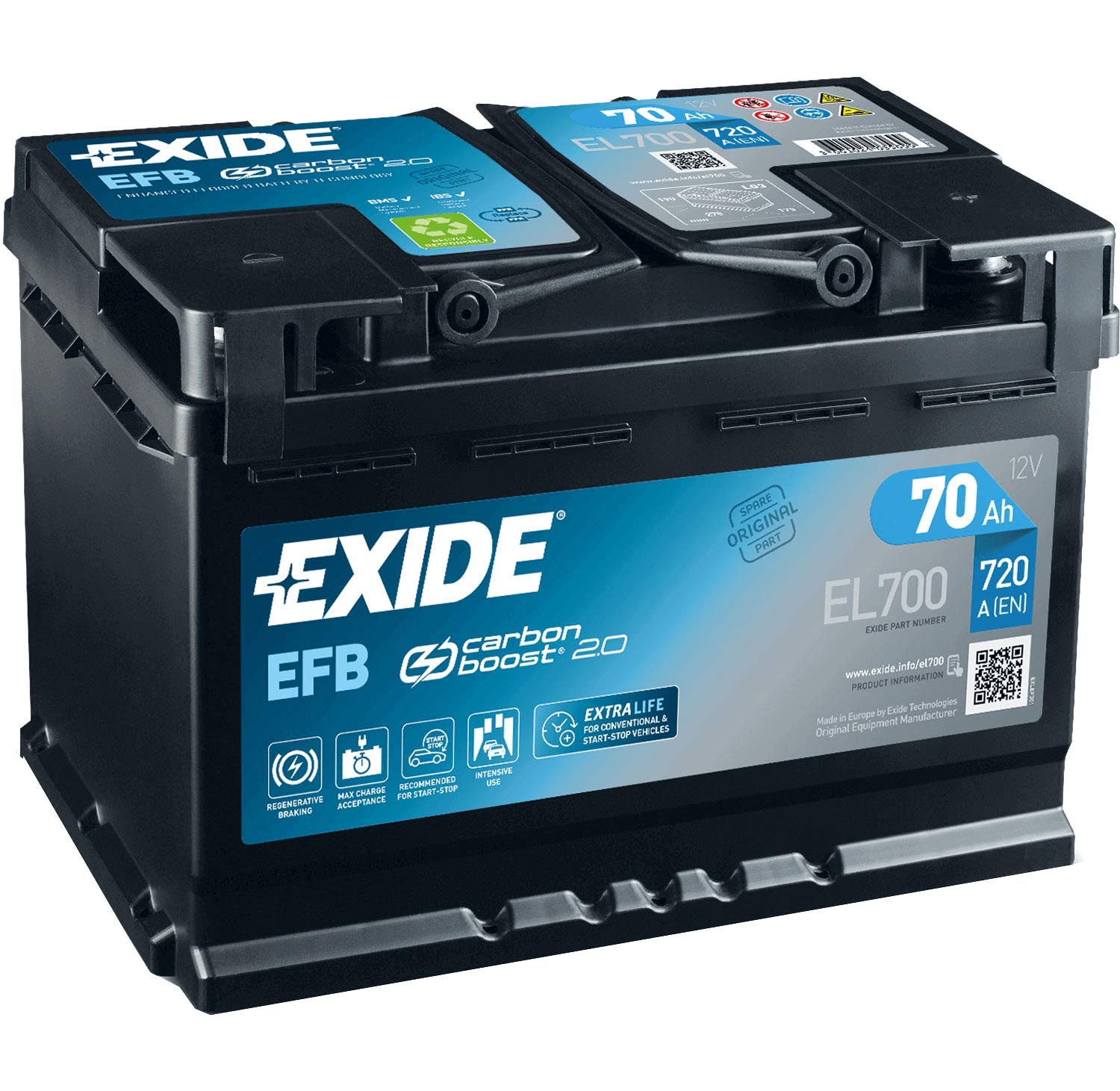 Exide Akumuliatorius 70 Ah 720 A EN 12V von Exide