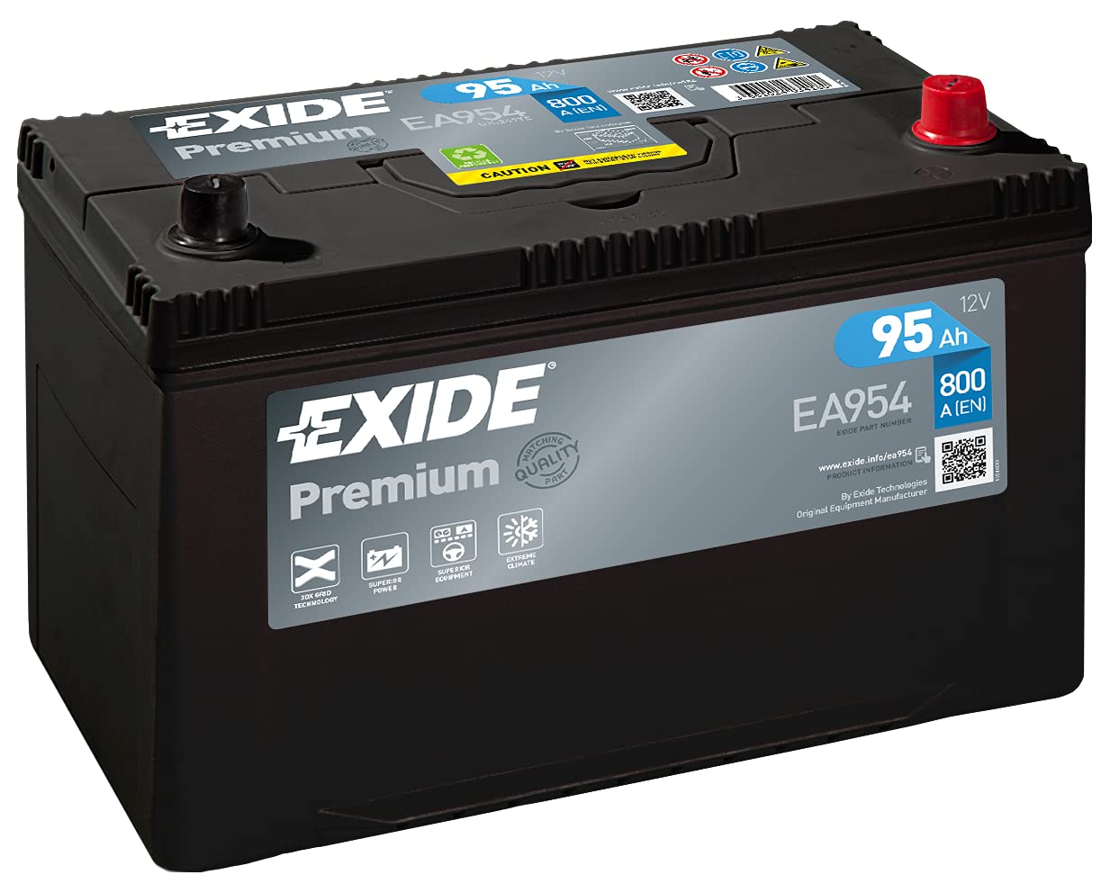 Exide Premium EA954 95Ah Autobatterie von Exide