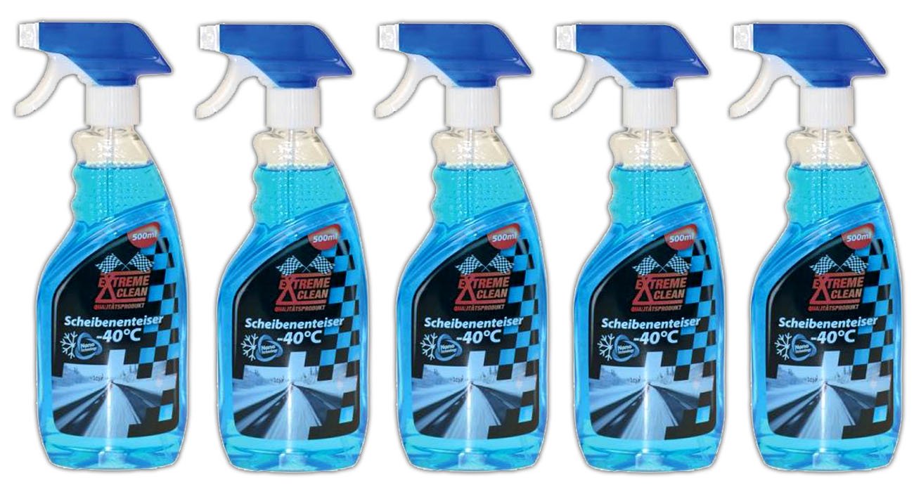 5x 500 ml Scheibenenteiser Spray | Auto KFZ Enteiserspray Scheiben Enteiser von Extreme Clean