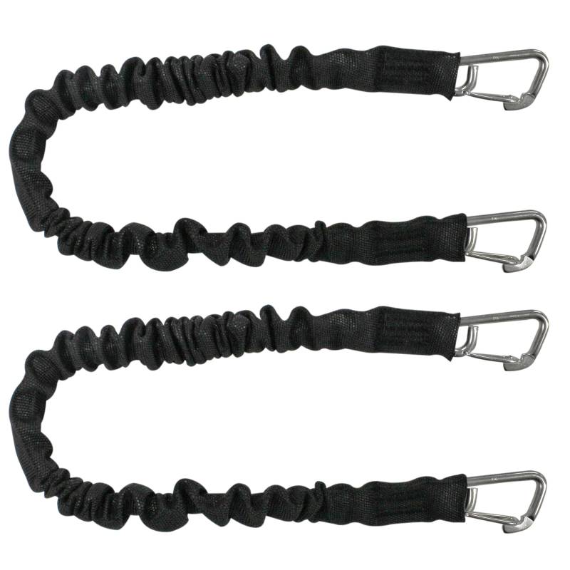 Extreme Max 3006.2369 BoatTector Hochfester Leinenpuffer & Aufbewahrungsgummi, Vorteilspack, 45,7 cm, mit kompakten Haken, Schwarz, 2er-Pack von Extreme Max