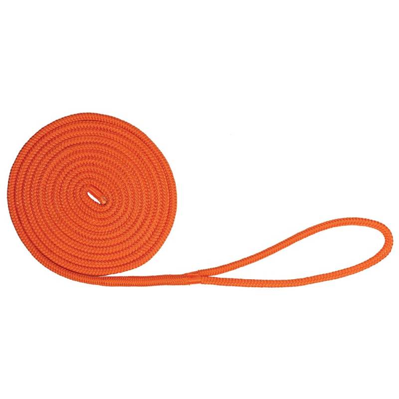 Extreme Max 3006.2429 BoatTector doppelt geflochtene Nylon-Dockleine, 0,95 cm x 4,8 m, Neonorange von Extreme Max