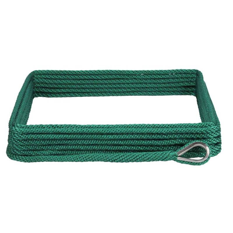 Extreme Max 3006.2645 BoatTector Solid Braid MFP Ankerleine mit Fingerhut, 9,5 mm x 300 m, Waldgrün von Extreme Max