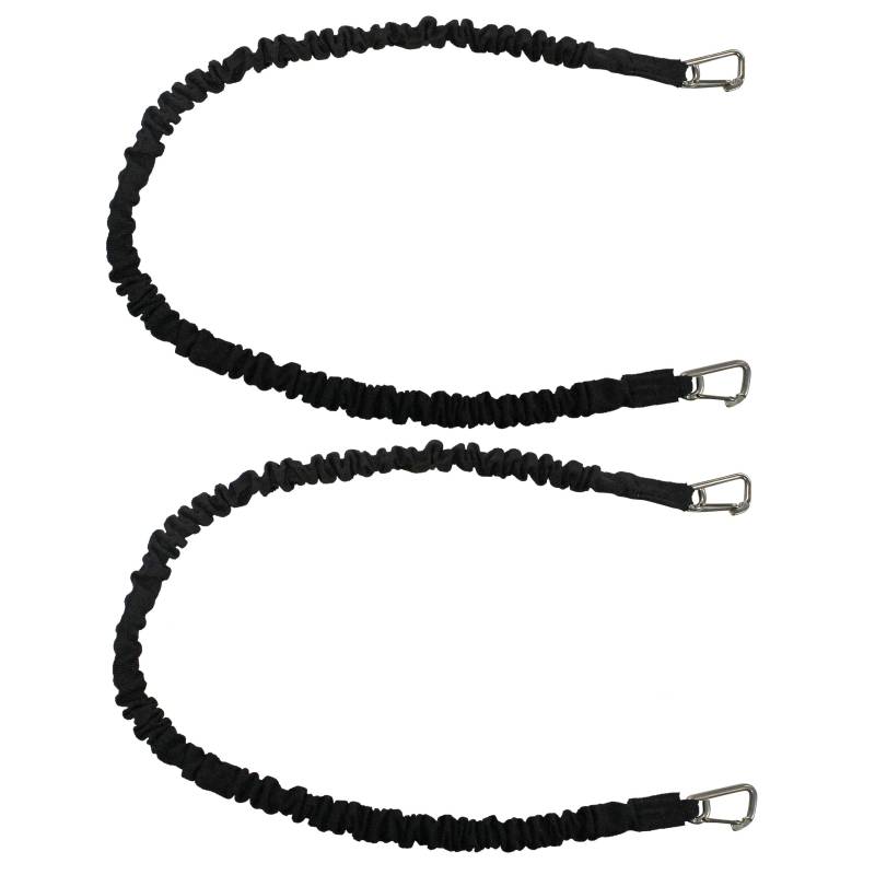 Extreme Max 3006.2777 BoatTector Hochfester Leinenpuffer & Aufbewahrungsgummi, Vorteilspack, 182,9 cm, mit kompakten Haken, Schwarz, 2er-Pack von Extreme Max