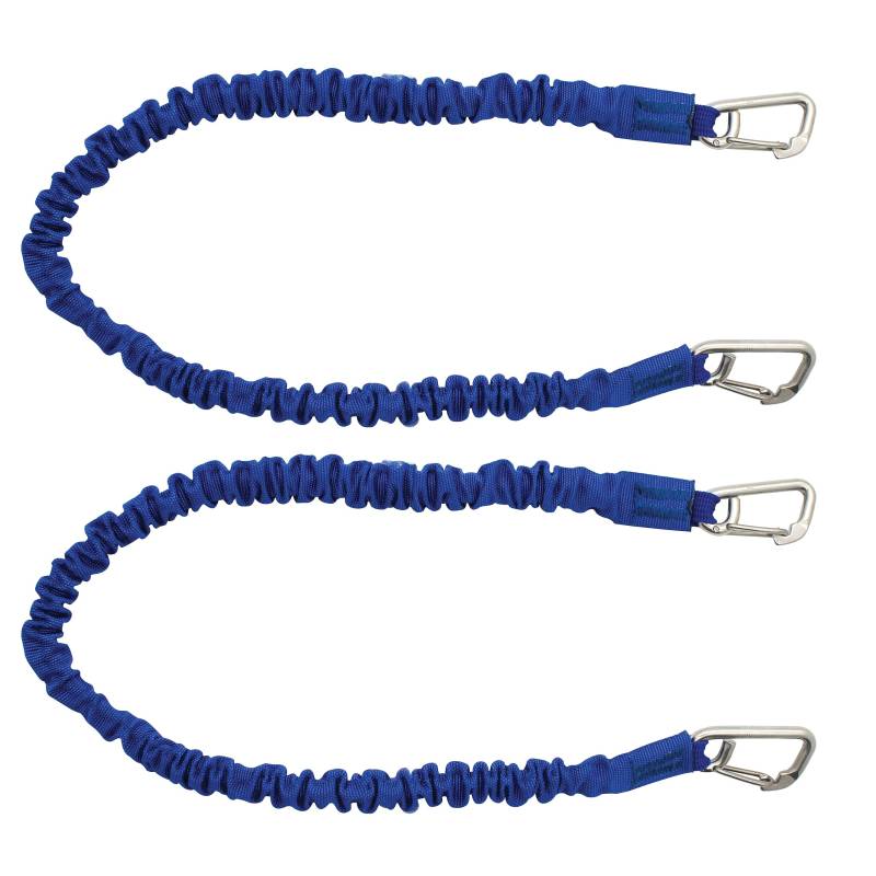 Extreme Max 3006.2783 BoatTector Hochfester Leinenpuffer & Aufbewahrungsgummi, 2er-Pack - 46 cm mit kompakten Haken, Blau von Extreme Max