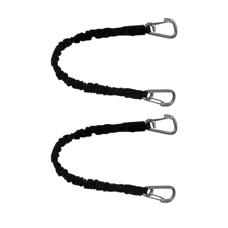 Extreme Max 3006.2882 BoatTector Hochfester Leinenpuffer & Aufbewahrungsgummi, Vorteilspack, 45,7 cm, mit mittelgroßen Haken, Schwarz, 2er-Pack von Extreme Max
