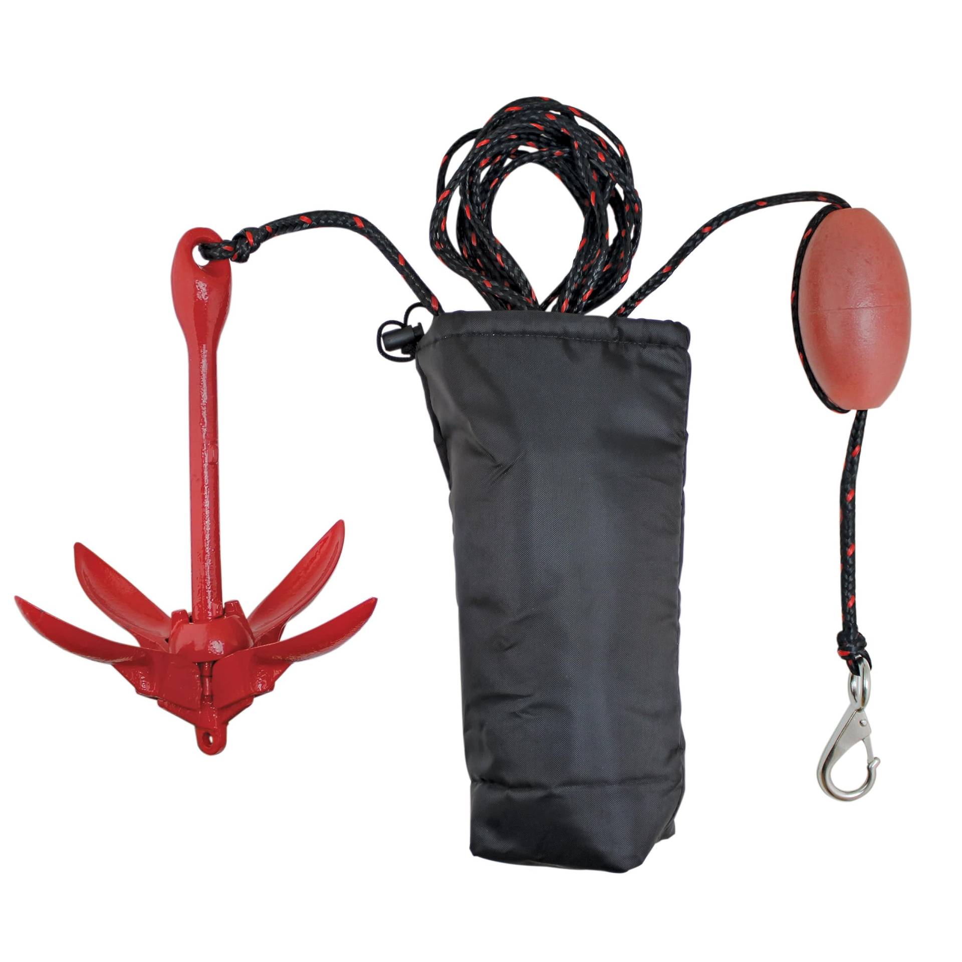 Extreme Max 3006.6548 BoatTector Komplettes Grapnelanker-Set für kleine Boote, Kajaks, PWC, Jetski, Paddelbretter usw. - 1,6 kg von Extreme Max