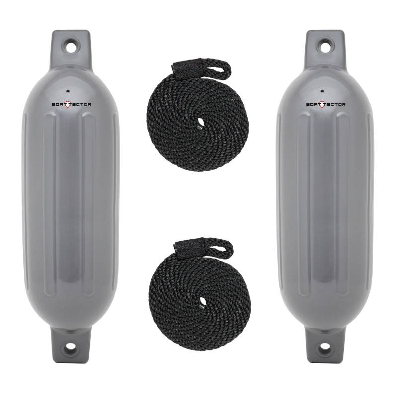Extreme Max 3006.7459 BoatTector Fender Value 2-Pack – 16,5 x 55,9 cm, Grau von Extreme Max