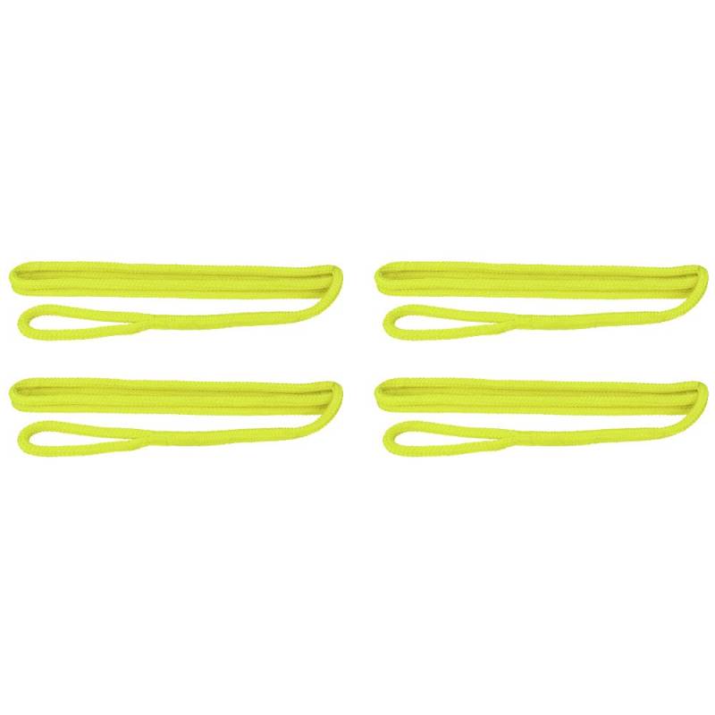 Extreme Max BoatTector 3006.3408 Premium Double Braid Nylon Fender Line Value Value 4-Pack – 9,5 cm x 1,8 m, Neongelb von Extreme Max