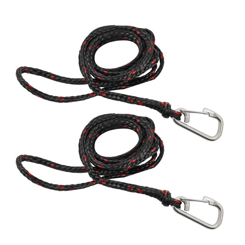 Extreme Max PWC 3006.6779 Dockleine mit Edelstahlkarabinerhaken, 2 Stück von Extreme Max