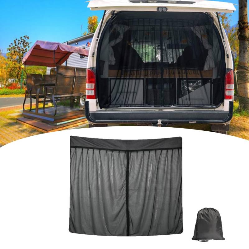 Auto Heckklappe Fliegengitter für Transit Custom, Magnetische Auto Hintertür Moskitonetz Sonnenschutz Insektennetz Mesh Bildschirm Auto Anti-Moskito Net （ Nicht für F-ord Nugget） von Eysbiy