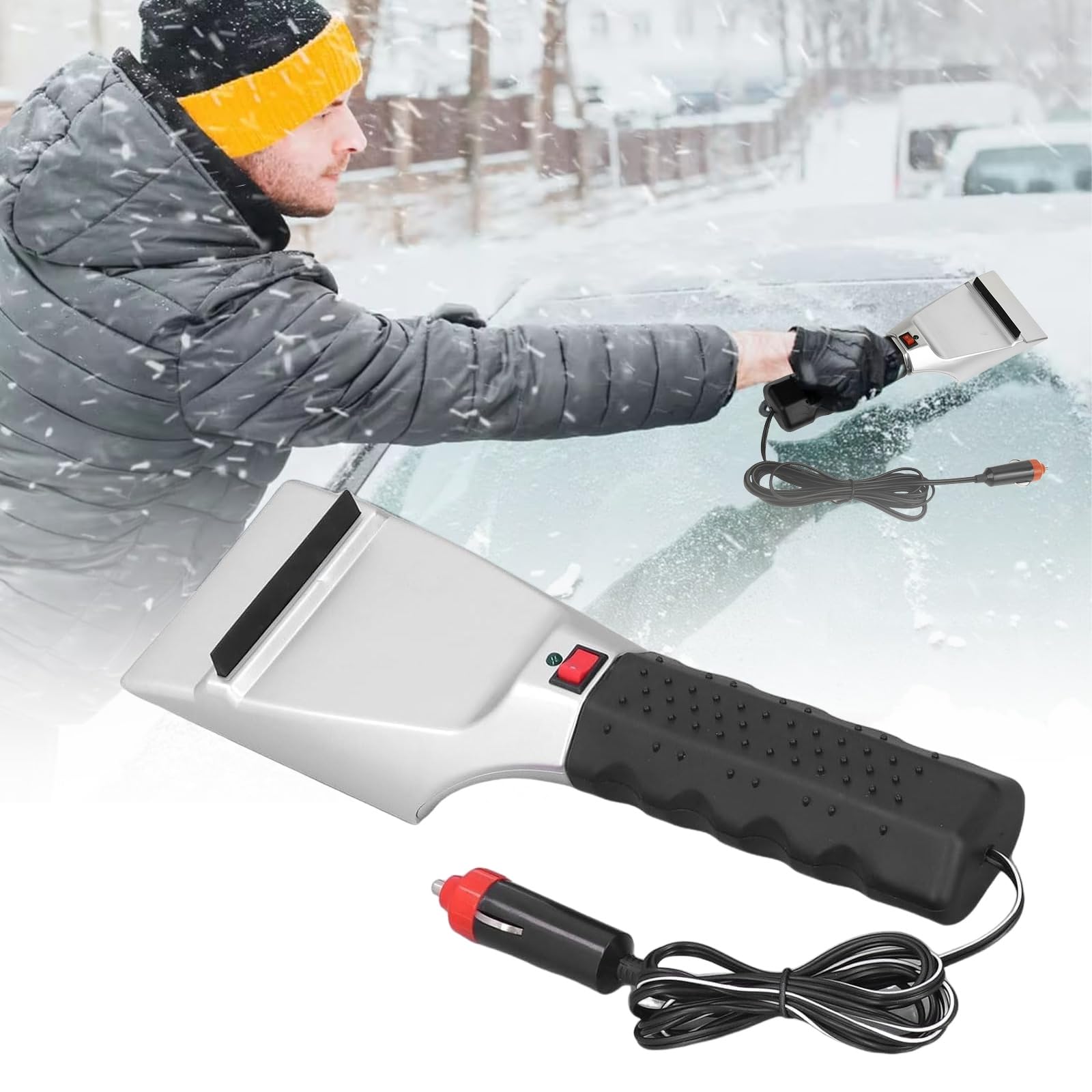 Eznaobo Eiskratzer für Auto-Windschutzscheibe, 12 V, elektrischer Windschutzscheiben-Eiskratzer, USB, Winter-Autoheizung, Eiskratzer, Windschutzscheibenenteiser mit rutschfestem Griff, automatisch Eznaobo Eiskratzer für Auto-Windschutzscheibe, 12 V, elektrischer Windschutzscheiben-Eiskratzer, USB, Winter-Autoheizung, Eiskratzer, Windschutzscheibenenteiser mit rutschfestem Griff, automatisch von Eznaobo