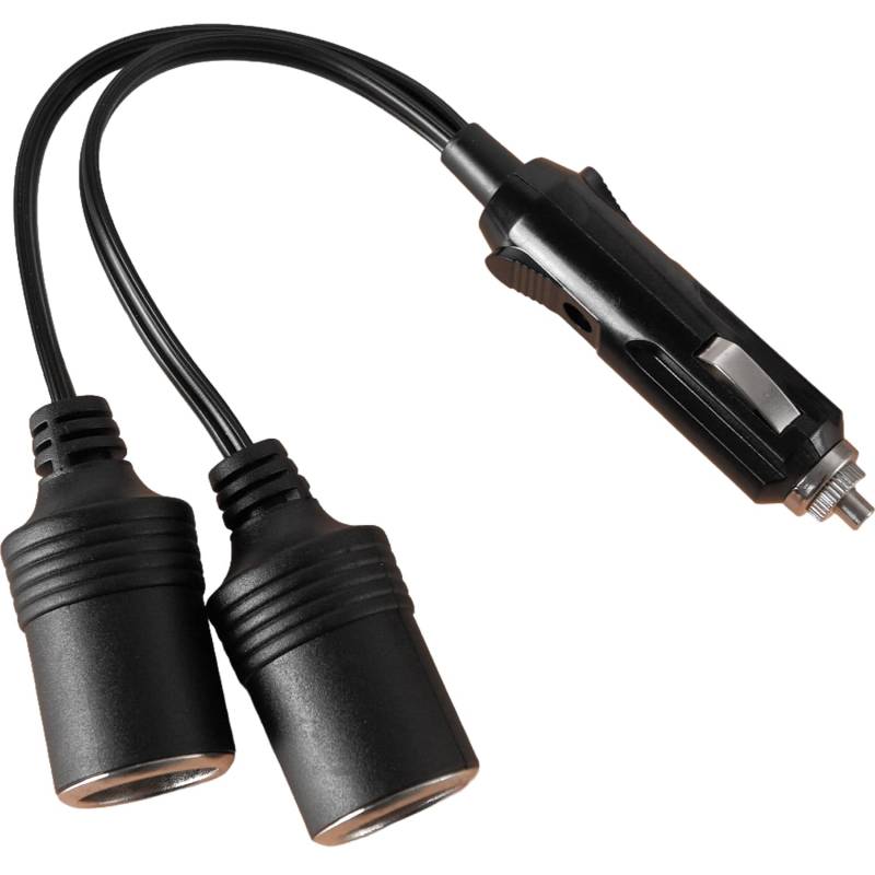 DC 12 V 24 V Auto-Zigarettenanzünder 1 auf 2, Buchsenstecker-Adapter, 2-Wege-Buchsen-Splitter, Zigarettenanzünder-Splitter, Zigarettenanzünder-Verlängerung mit wasserdichter Kappe. von Ezranova