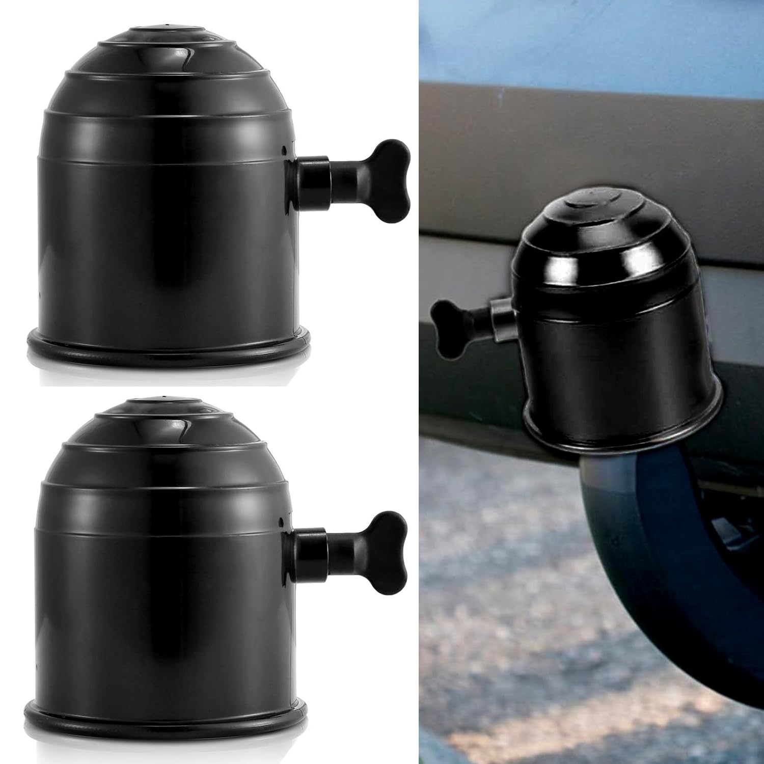 Ezranova Anhängerkupplung, Kugelabdeckungen, Anhängerhakenkugel, Anhängerkupplung, Wohnwagen, Anhängerkupplung, Anhängerkupplung, Kugelkappe für Auto, LKW, Wohnwagen, Anhänger, Wohnmobil (schwarz) Ezranova Anhängerkupplung, Kugelabdeckungen, Anhängerhakenkugel, Anhängerkupplung, Wohnwagen, Anhängerkupplung, Anhängerkupplung, Kugelkappe für Auto, LKW, Wohnwagen, Anhänger, Wohnmobil (schwarz) von Ezranova