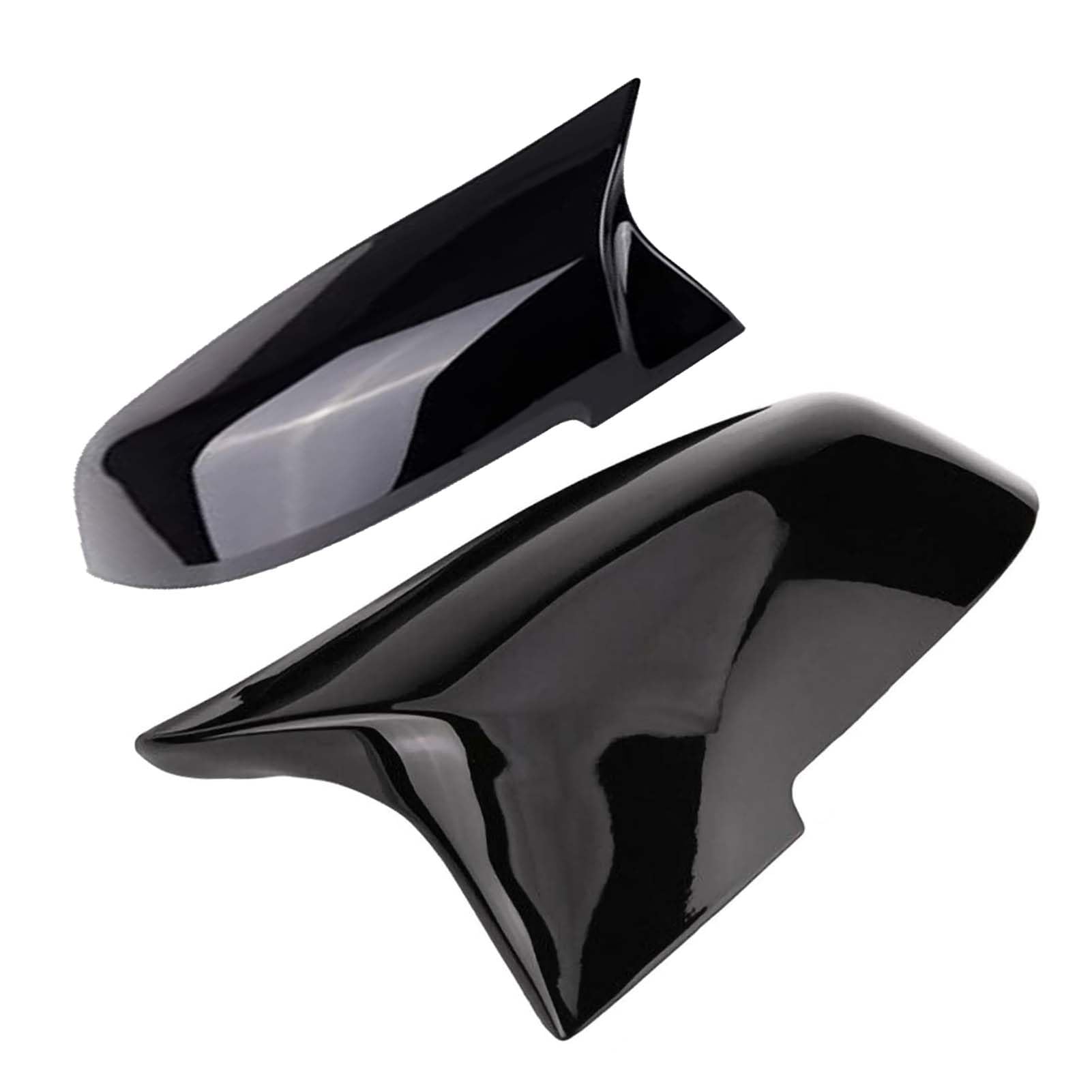 Ezweiji F30 Spiegelkappen,1 Paar Auto Spiegelkappen Rückspiegelgehäuse Kompatibel für F20 F21 F22 F23 F30 F31 F32 F33 F36 X1 E84 i3 M2 (Schwarz glänzend) von Ezweiji