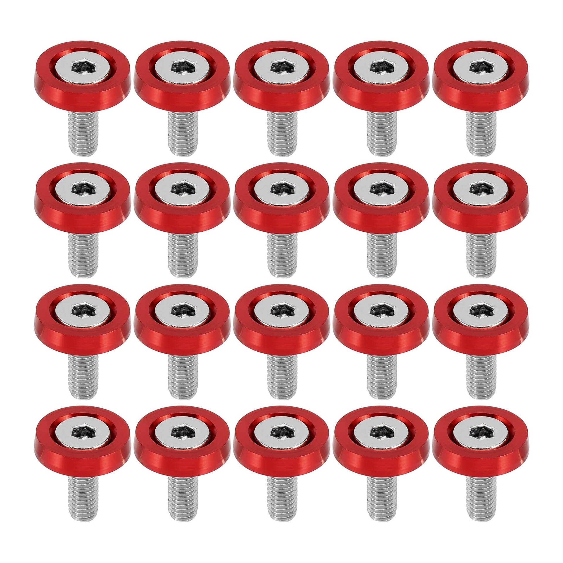 F FIERCE CYCLE 20 stücke Auto Motorrad Dunkelrot M6 Stoßstange Unterlegscheibe Schraube Aluminiumlegierung Motor Bay Fastener F FIERCE CYCLE 20 stücke Auto Motorrad Dunkelrot M6 Stoßstange Unterlegscheibe Schraube Aluminiumlegierung Motor Bay Fastener von F FIERCE CYCLE