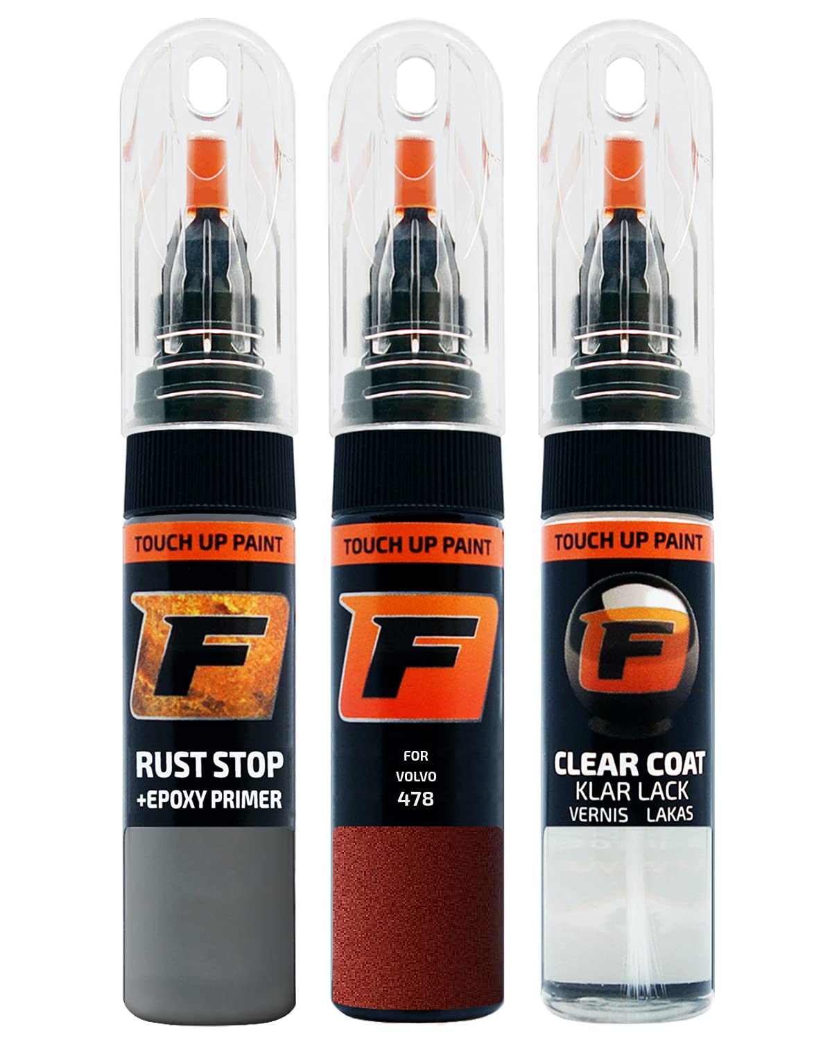 FIRANTO Lackstift Autolack Reparaturset für Volvo 478 Maple Red - 3-in-1 Autolack Kratzer Reparaturstift 15ml Grundierung, Klarlack FIRANTO Lackstift Autolack Reparaturset für Volvo 478 Maple Red - 3-in-1 Autolack Kratzer Reparaturstift 15ml Grundierung, Klarlack von F FIRANTO