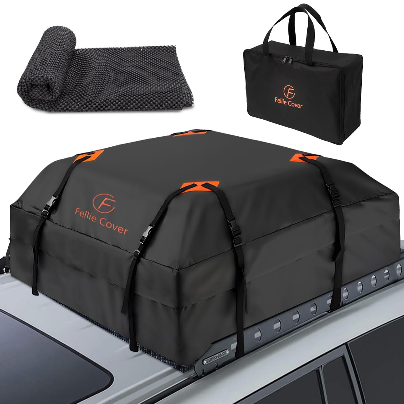 F Fellie Cover Faltbare Dachbox Auto Dachtasche 443L Auto Dachkoffer Gepäckbox Wasserdicht Tragbar Dachboxen Dachgepäckträger Tasche für Reisen und Gepäcktransport, 15.6 Kubikfuß, Schwarz F Fellie Cover Faltbare Dachbox Auto Dachtasche 443L Auto Dachkoffer Gepäckbox Wasserdicht Tragbar Dachboxen Dachgepäckträger Tasche für Reisen und Gepäcktransport, 15.6 Kubikfuß, Schwarz von F Fellie Cover