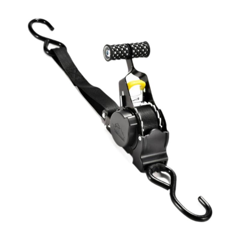 F Fityle 130 -Zoll -Automatik -Retractable Ratchet -Gurt -Polyester -Gurtbandzubehör Mehrzweck für LKW -Anhänger Schwarze einfache Baugruppe von F Fityle