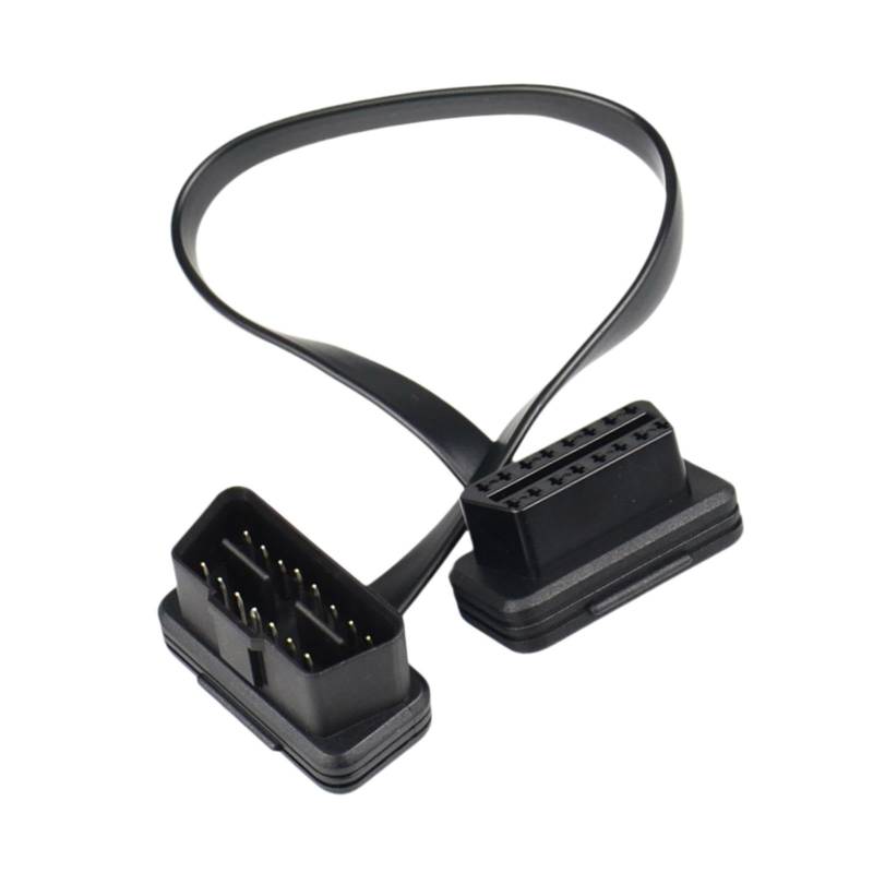 F Fityle 2 Flachbandverlängerung 16 Pin männlich an weibliches Auto 2 Verlängerungsstecker für 16 Pin Socket -Code -, 100cm 39.37inch von F Fityle