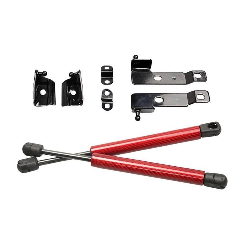 F Fityle 2-teilige Motorhaubenstrebe, Ersatz für Hubstützen D40, CarbonFiber Rot von F Fityle
