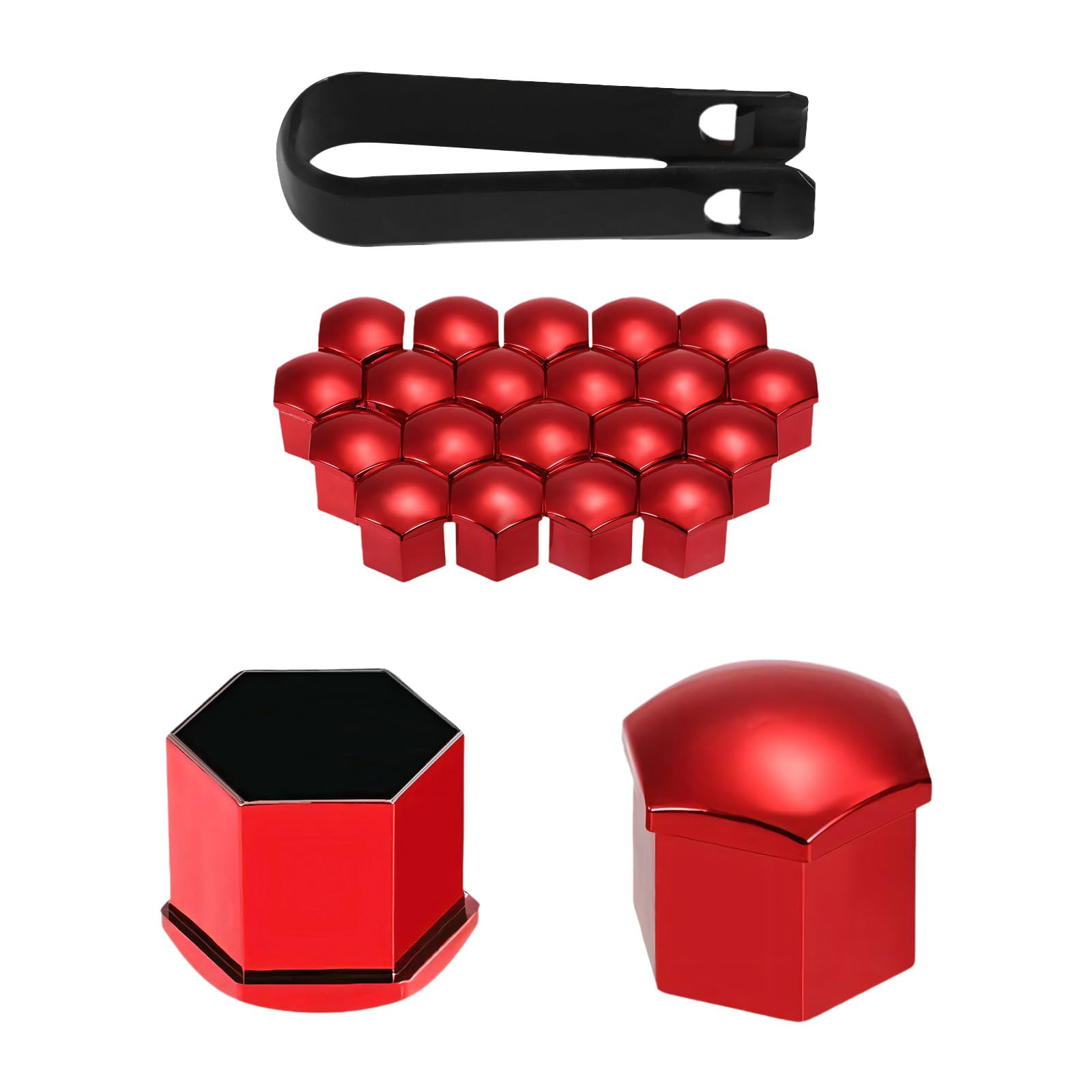 F Fityle 20Pcs Radschraubenkappen, Radschraube Mutter Abdeckung, Universal Reifen Mutter Abdeckungen mit Entfernung Werkzeug Set, Kunststoff Radmutterkappen Auto für Radschrauben, rot F Fityle 20Pcs Radschraubenkappen, Radschraube Mutter Abdeckung, Universal Reifen Mutter Abdeckungen mit Entfernung Werkzeug Set, Kunststoff Radmutterkappen Auto für Radschrauben, rot von F Fityle