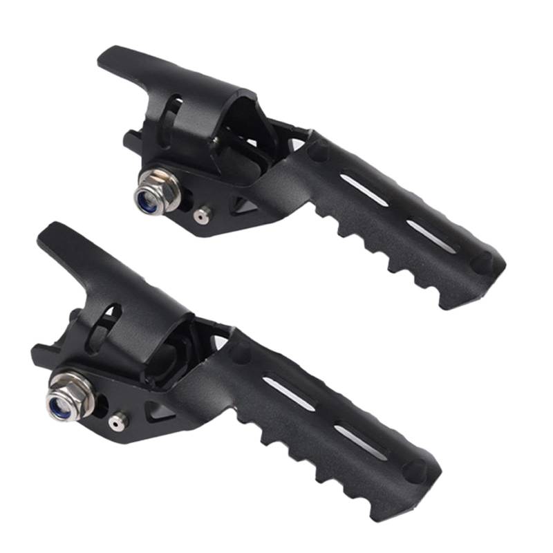 F Fityle 2pcs Motorcycle Motor Guard Highway Footraps Falten -Fußstützen Klemmen Edelstahl leicht zu verwendungsdichtem Zubehör, Schwarz von F Fityle