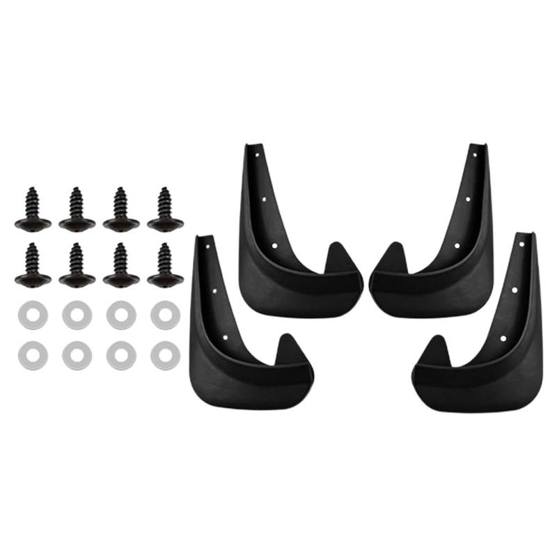 F Fityle 4Pcs Auto Rad Schlamm Klappen Einfache Installation Außen Teile Kotflügel von F Fityle