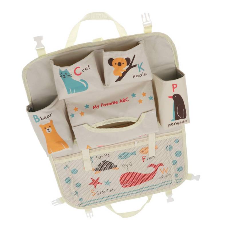 F Fityle Auto Organizer Rücksitz Kinder, Auto Rückenlehne Schutz Unterstützung Multi Pocket Organisator, Oxford Tuch verhindern Kick Rücksitz, Autositz-Organizer für Autositz Rückenlehnenschutz von F Fityle