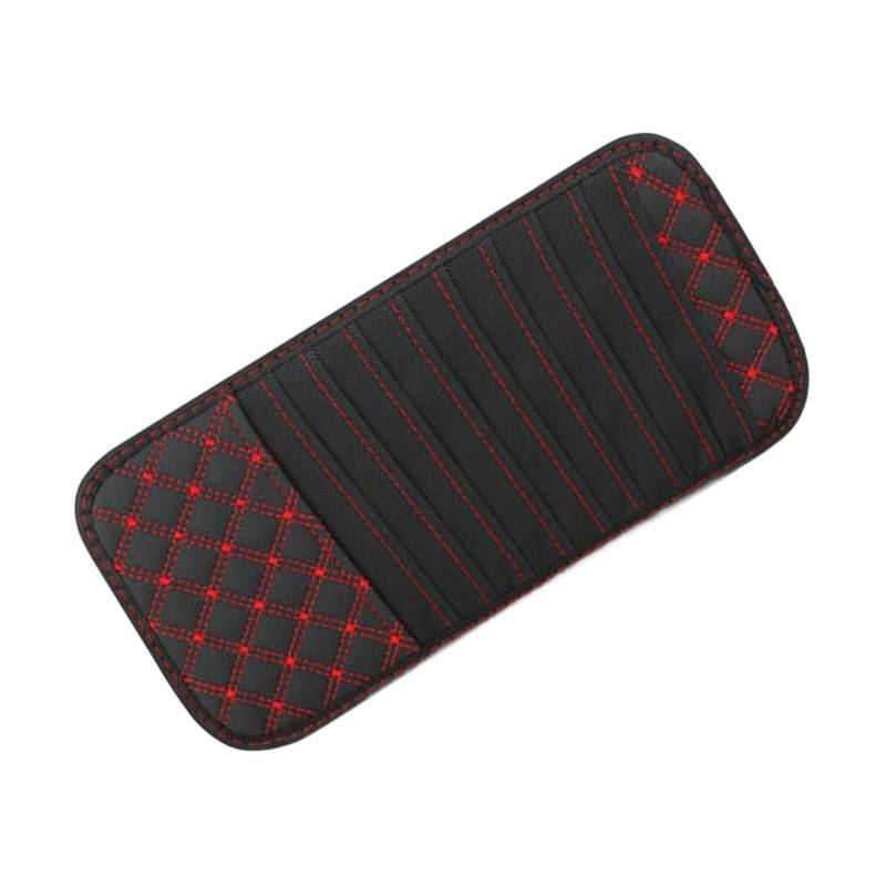 F Fityle Auto Sonnenblenden Organizer, Auto CD Halter, Aufbewahrungstasche, Multifunktionaler Beutel Organizer für Tickets Und Persönliche Gegenstände, Rotes von F Fityle