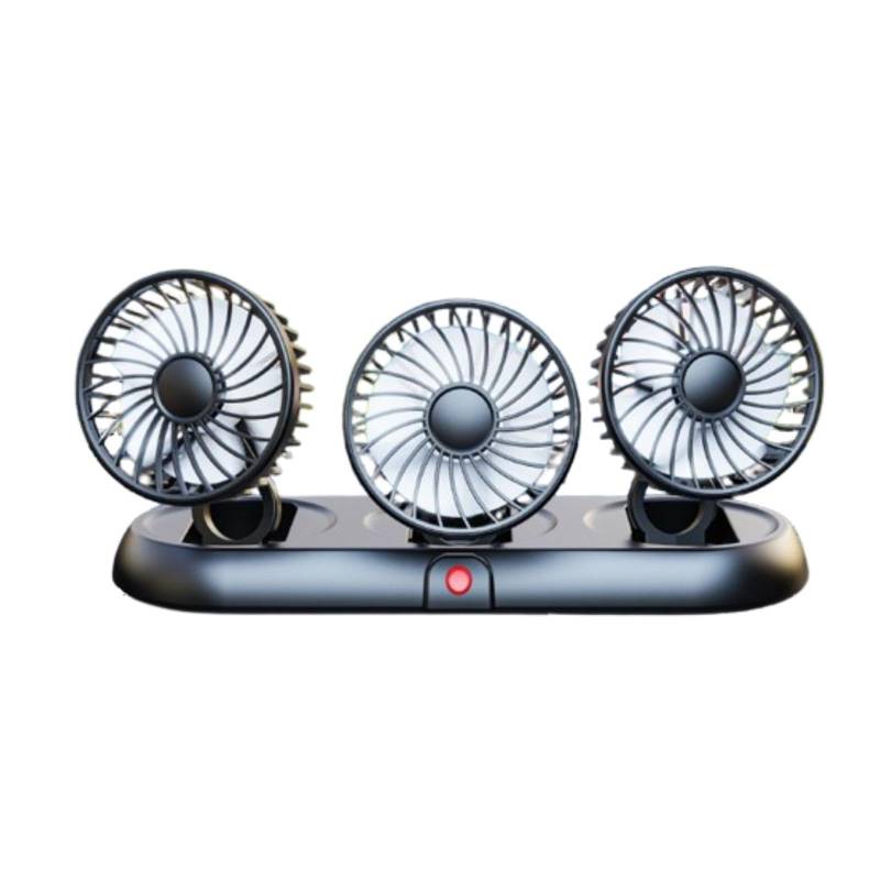 F Fityle Autoventilator Luftzirkulation Lüfter 5V Faltbare tragbare Dreikopffahrzeug -Lüfterfahrzeuglüfter für LKW -SUVs Auto -Armaturenbrett von F Fityle