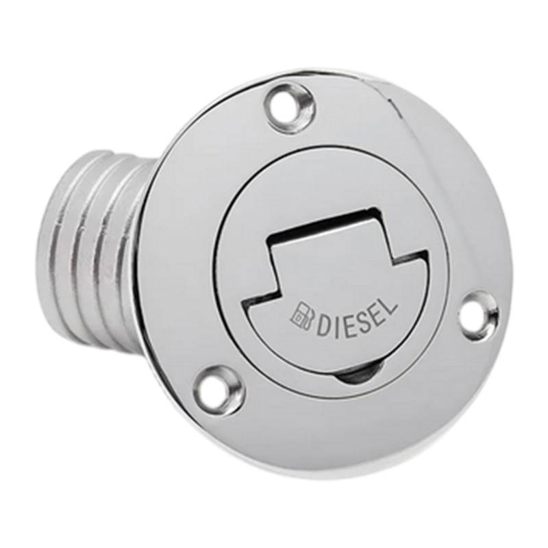 F Fityle Generisches Deckfüllungskappe, Meeresmaterial für Einen 38 Mm Schlauch, Trage Resistent, Robuster Edelstahl Ohne Schlüssel für LKWs, C, für Diesel von F Fityle