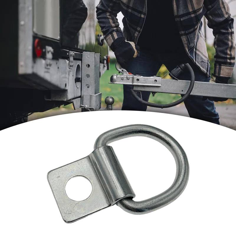 F Fityle Ladungssicherungsschlaufe Zurrhaken Tragbar Einfach zu Installierende LKW Befestigung D Schlaufen Zurranker für Pickups Lager, 14 mm, ohne Schraube von F Fityle