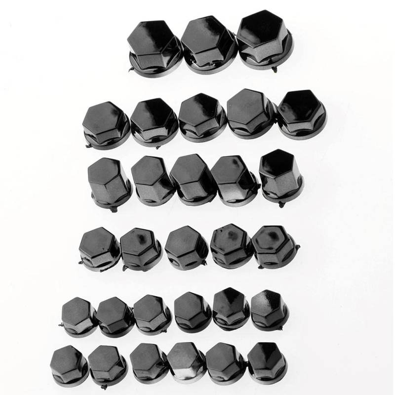 F Fityle Motorradschraubenmuttern Schraubenbedeckungsdeckel Schraubenkappen Motorradteile 30 Teile Alle 8 Farben, Schwarz von F Fityle