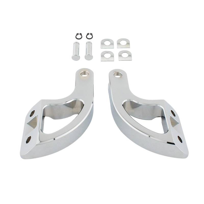 F Fityle Passagier Peg Heckhalterungsklammern Aluminiumlegierung Zubehör Ersatz professionell hohe Leistung robuste einfache Installation, Silber von F Fityle