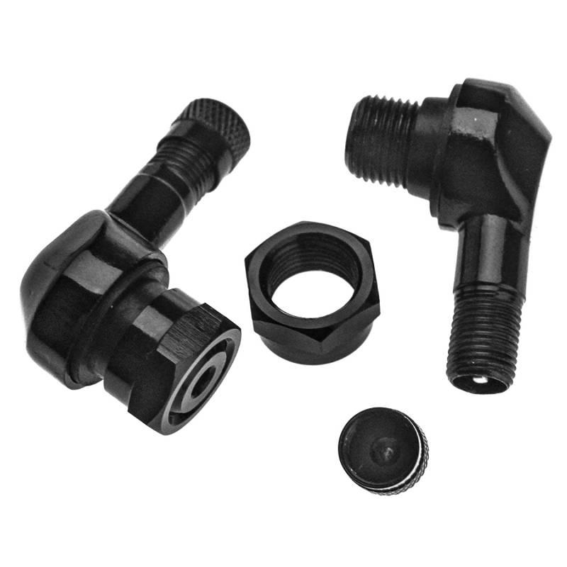 2X Motorrad Alu Winkelventil 11,3mm Ventile Eckventil Ventil,Schwarz von F Season
