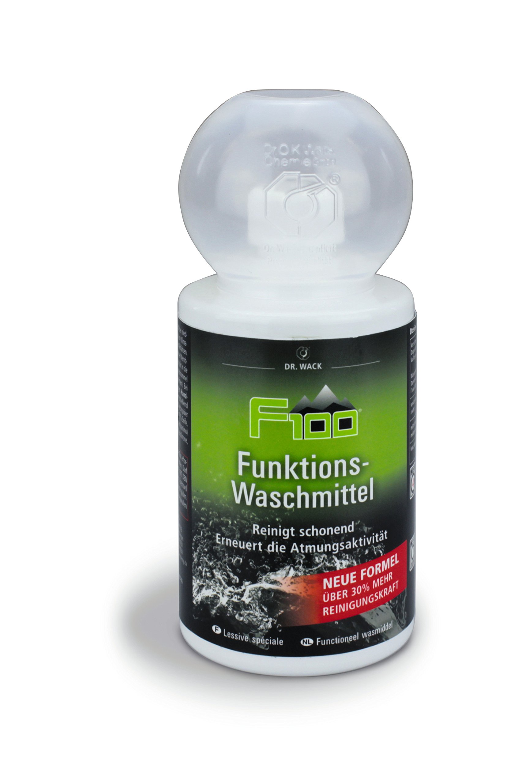 Dr. Wack - F100 Funktions-Waschmittel – NEUE FORMEL 250 ml I Flüssig-Waschmittel für Fahrradbekleidung aIler Art I Hochwertige Fahrradpflege Made in Germany von DR. WACK