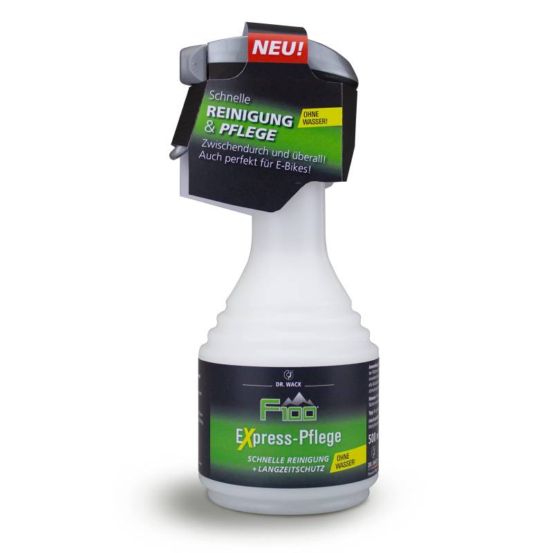 DR. WACK F100 Schnellreiniger für Fahrrad 500 ml - Schnellreiniger für das gesamte Fahrrad - Fahrradreiniger Spray materialschonend - Reinigung ohne Wasser - Hochwertige Fahrradpflege von Dr. Wack