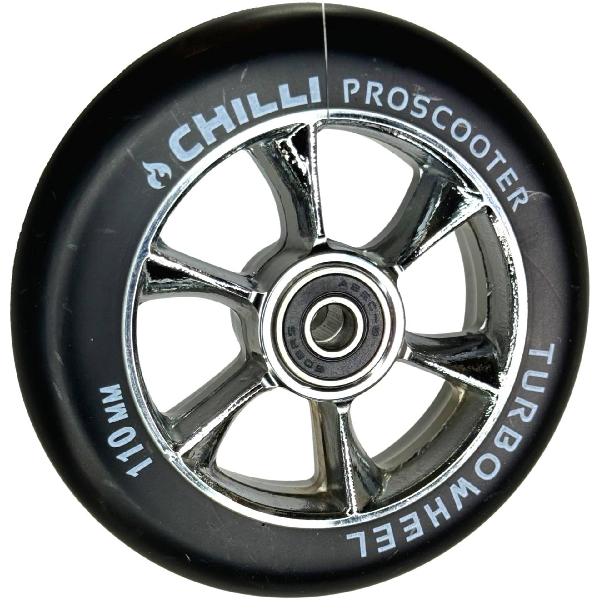 Chilli Pro Scooter Turbo 110mm Stunt Scooter Rolle 110mm I Trick I Tret I Roller I Wheel Chrome von F26